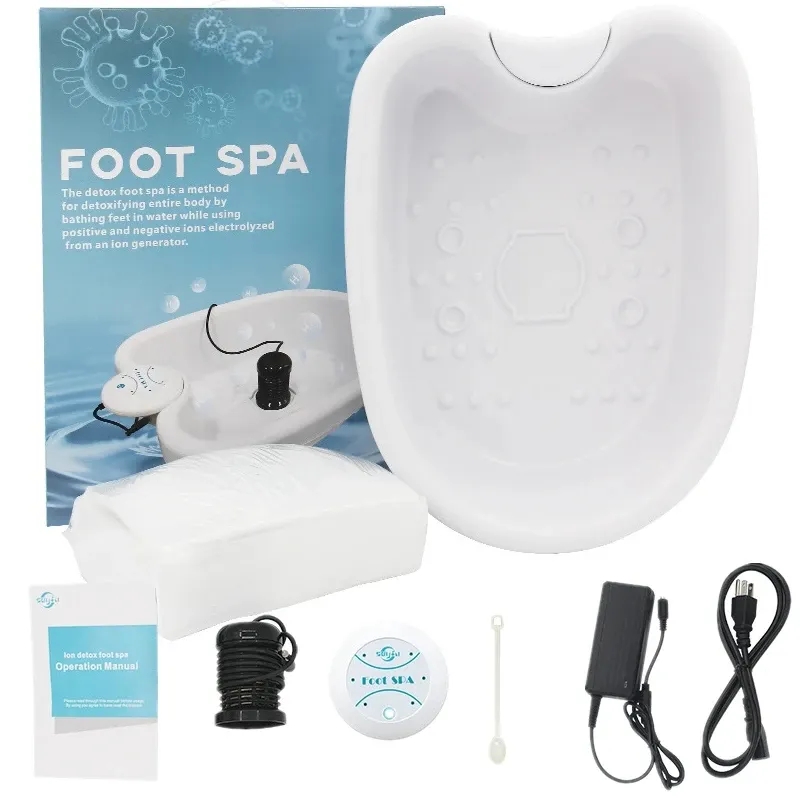 イオンデトックスフットバスマッサージ機、洗面器付き電気フット - Bath Salts のレビューと価格