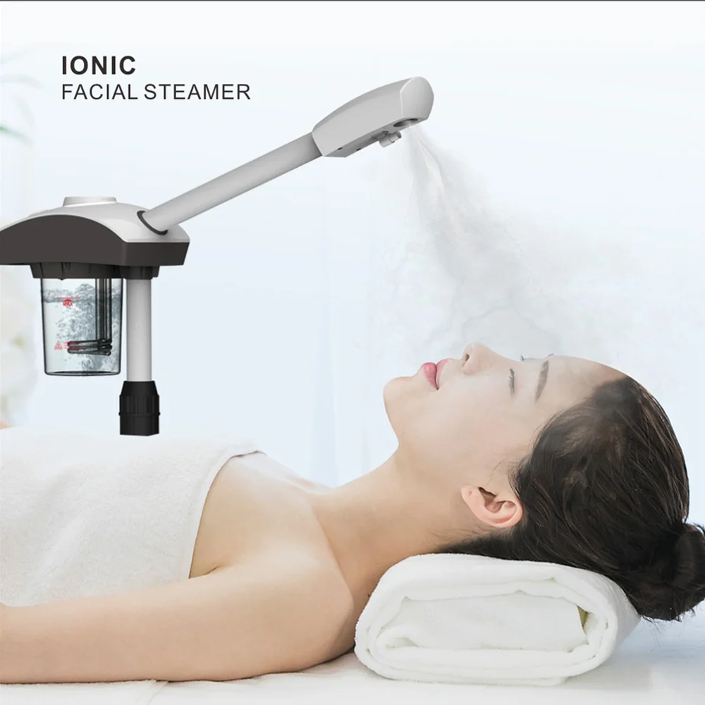 新しいホットフェイシャルスチーマーウォームミスト加湿器顔ディ - Face Steamer のレビューと価格