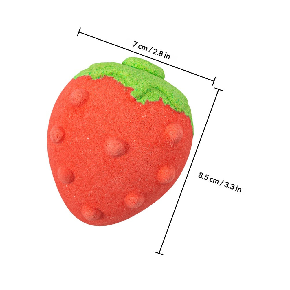4個入り、天然香料配合の入浴セット。いちごの形をした、泡立ち - Bath Salts のレビューと価格