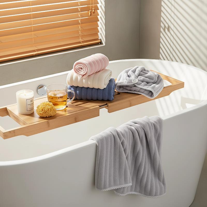 女性用マイクロファイバー製速乾ヘアキャップ。厚手で吸水性に優 - Spa Towel のレビューと価格