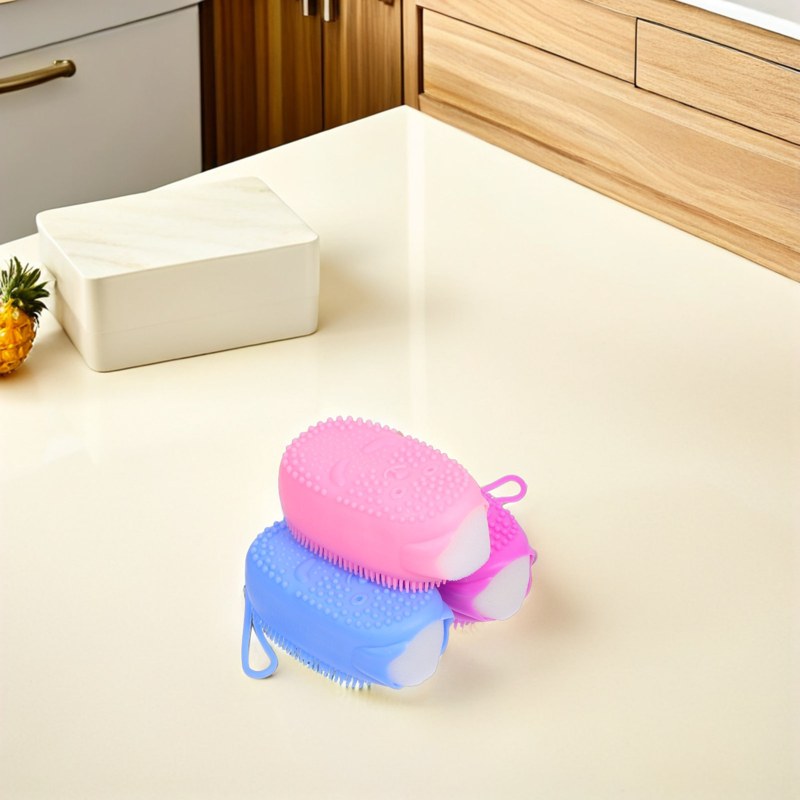 3個入り シリコン製シャワーブラシ、両面使用可能、柔らかいバ - Body Brush のレビューと価格