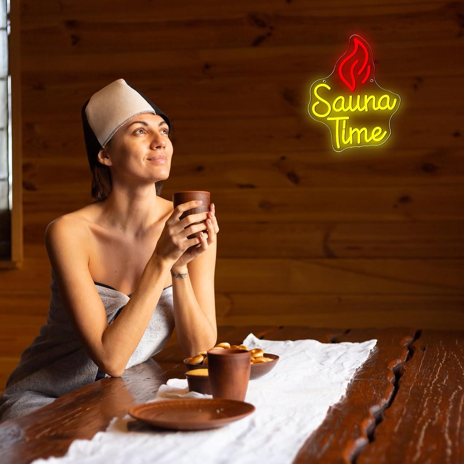 サウナタイム ネオンサイン USB LEDライト。スパルーム - Spa Wellness Gym のレビューと価格