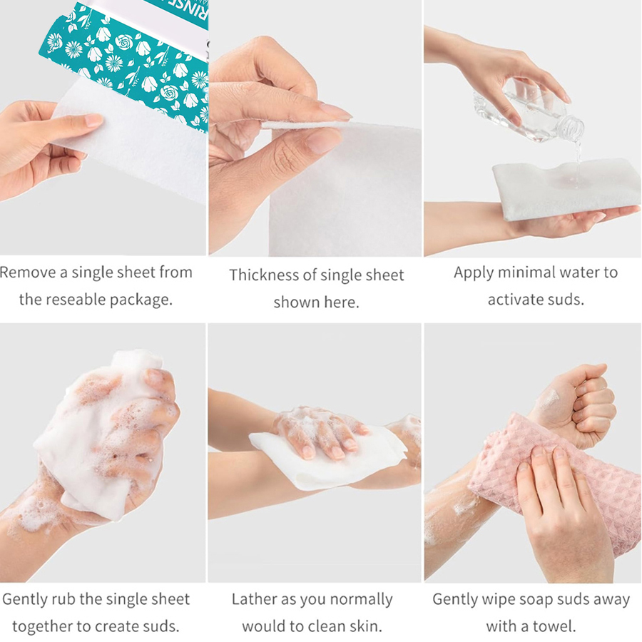 30cm×30cmの使い捨てバスタオル50枚入り。水で濡らし - Spa Towel のレビューと価格