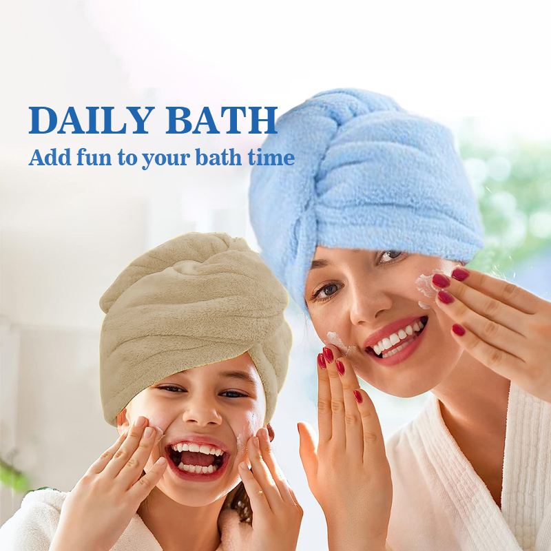 マイクロファイバーヘアタオルラップ 女性用 シャワースパヘッ - Spa Towel のレビューと価格