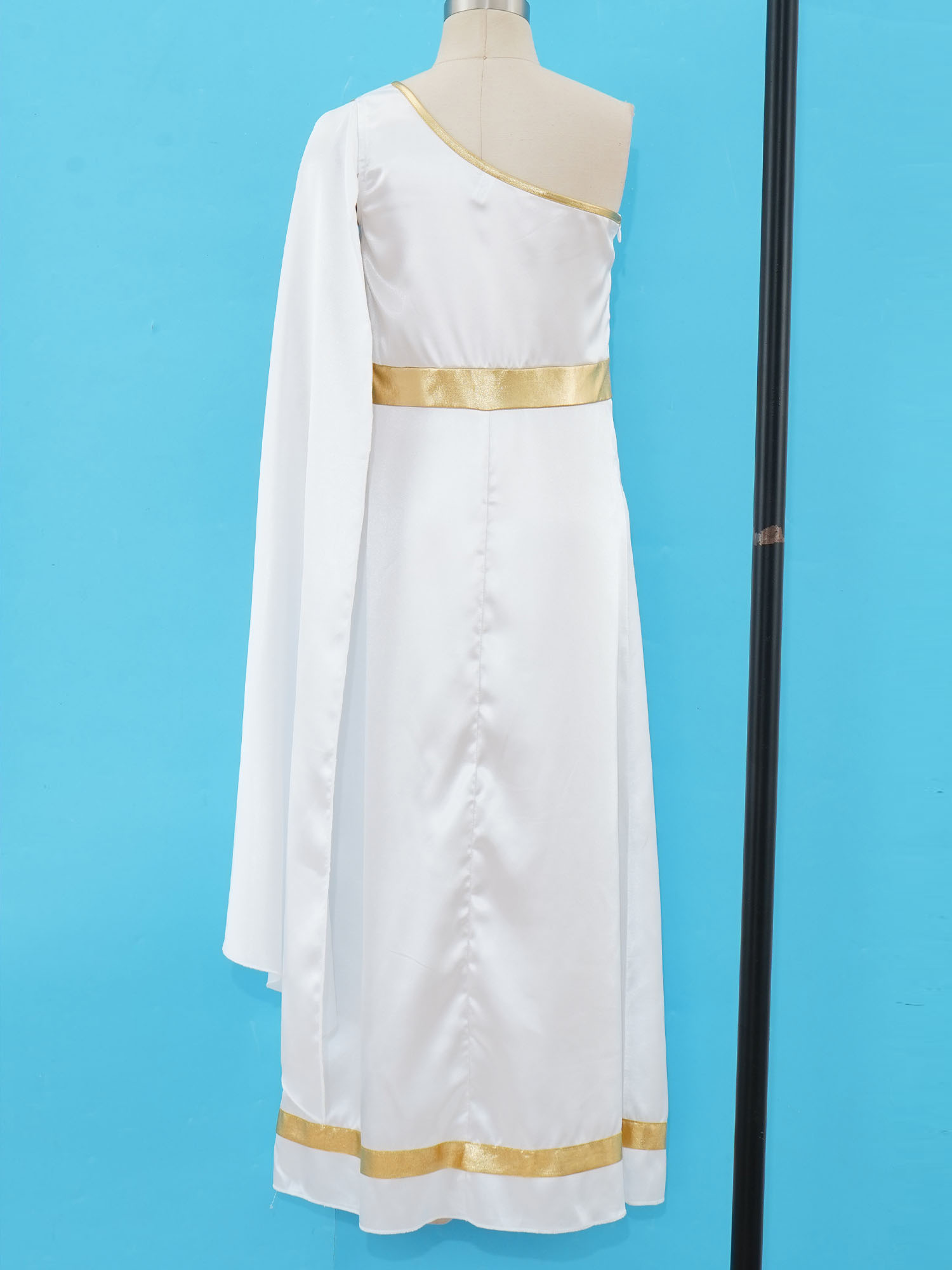 アテナの衣装、ギリシャの王女風ローブドレス、片肩のデザイン、 - Bathrobe のレビューと価格